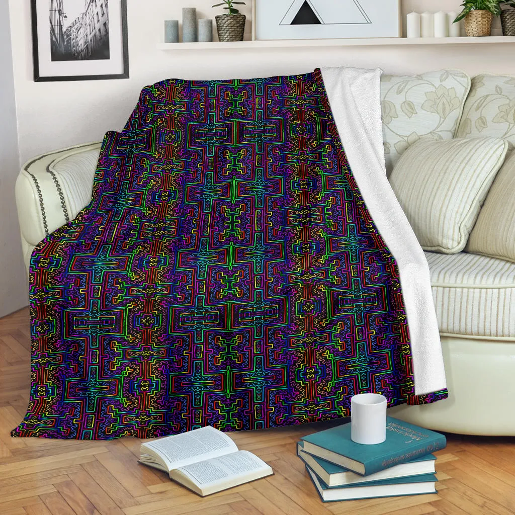 Prismatic Overlay Micro Fleece Blanket