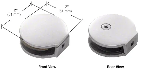 Round Fixed Panel U-Clamp - Chrome