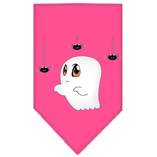 Sammy The Ghost Screen Print Bandana Bright Pink Large