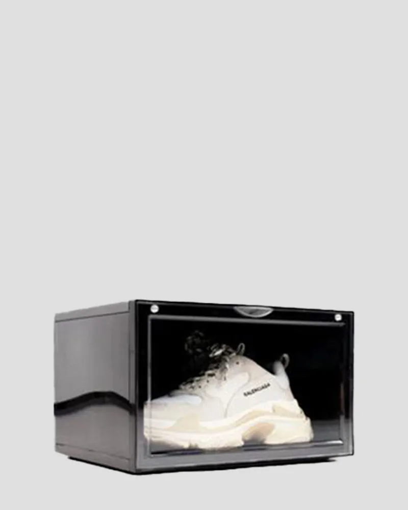 SSS ESSENTIALS SNEAKER DISPLAY CRATE BLACK (SIDE OPENING)