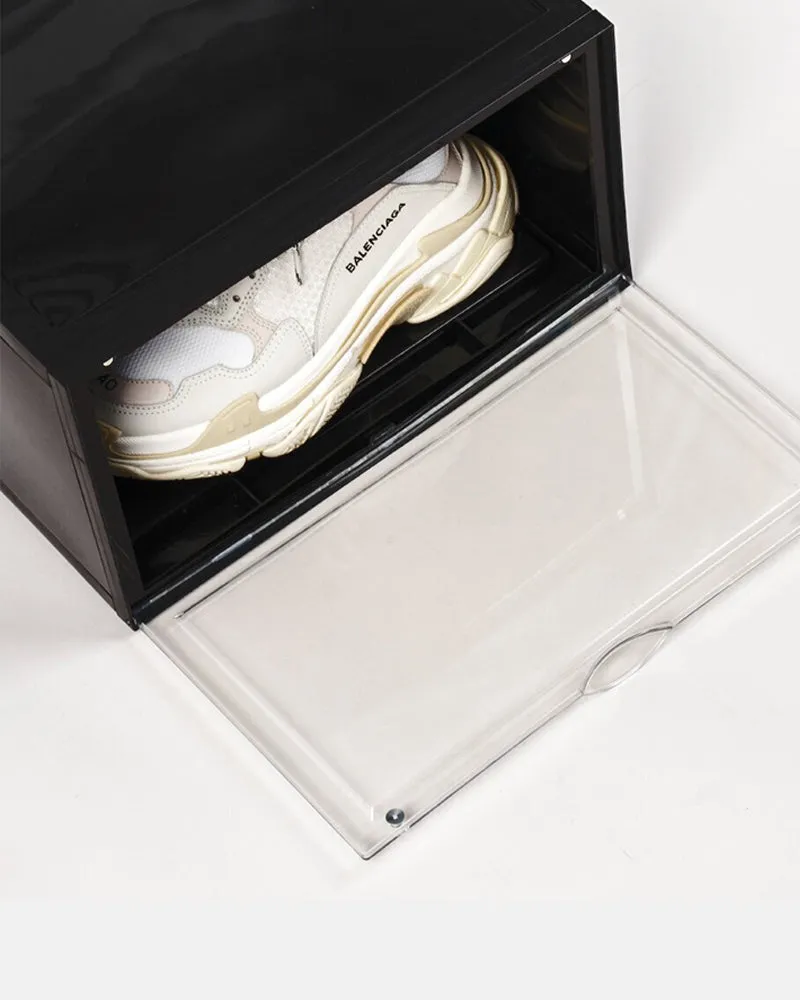 SSS ESSENTIALS SNEAKER DISPLAY CRATE BLACK (SIDE OPENING)