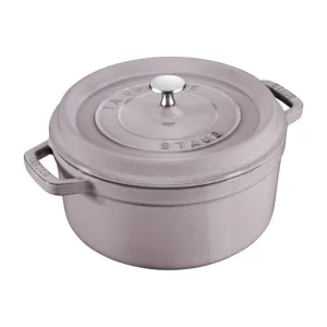 Staub 1023658 Cast Iron 7-qt Round Dutch Oven, Lilac