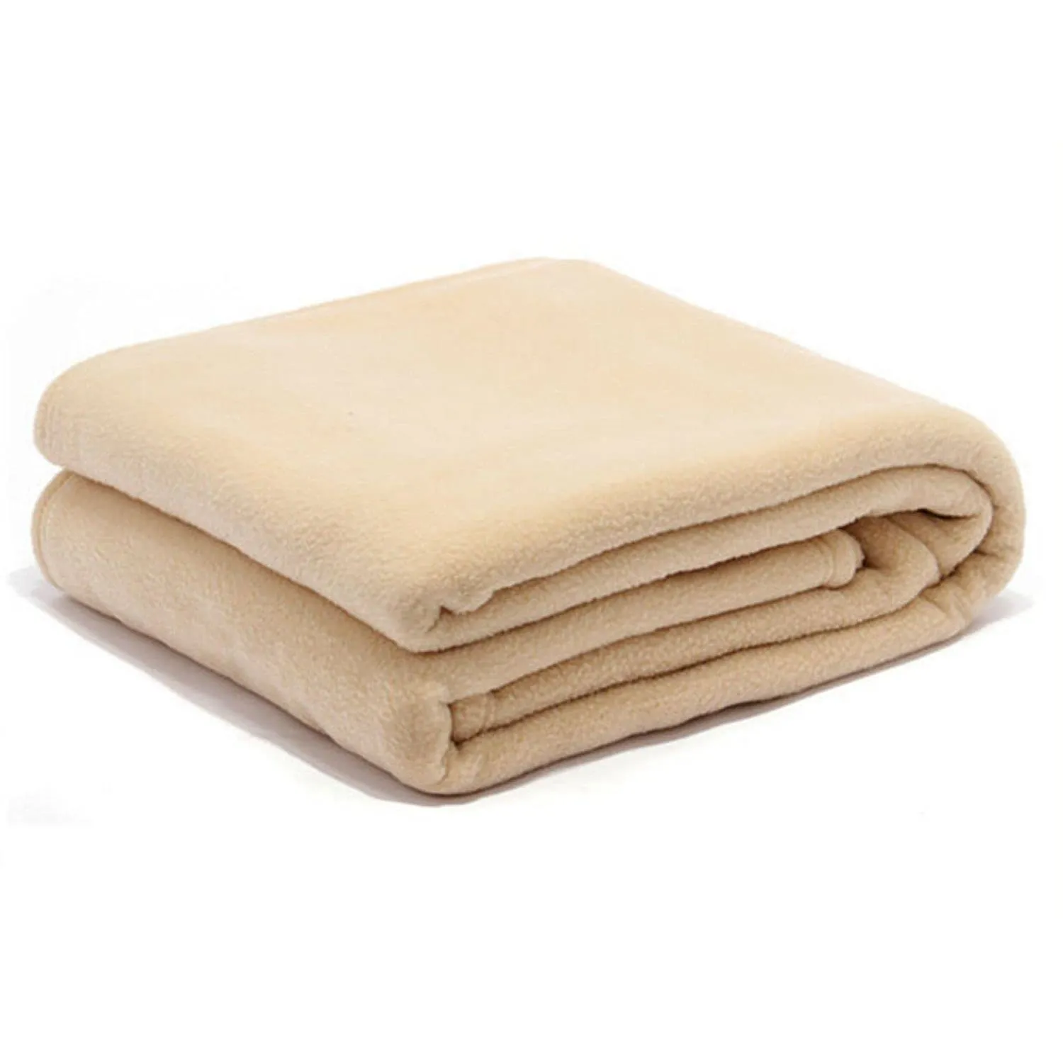 Supreme Home Collective Plain Polar Fleece Blanket Single Bed Blanket (Beige)