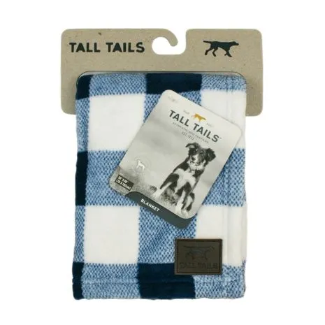 Tall Tails Navy Hunter's Plaid Dog Blanket (30" x 40")