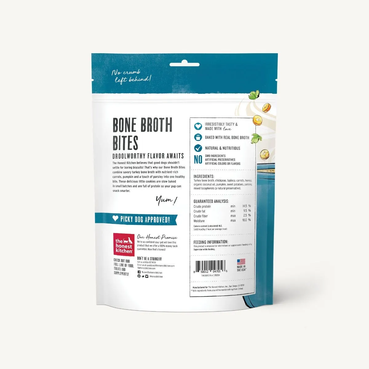 The Honest Kitchen Bone Broth Bites Roasted with Turkey Bone Broth & Pumpkin