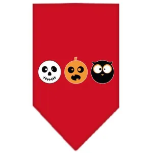 The Spook Trio Screen Print Bandana Red Large