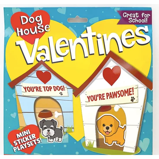 Valentine Cards Set - Dog House