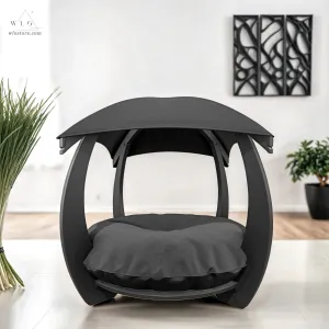 WLO® Black Circular Modern Dog House