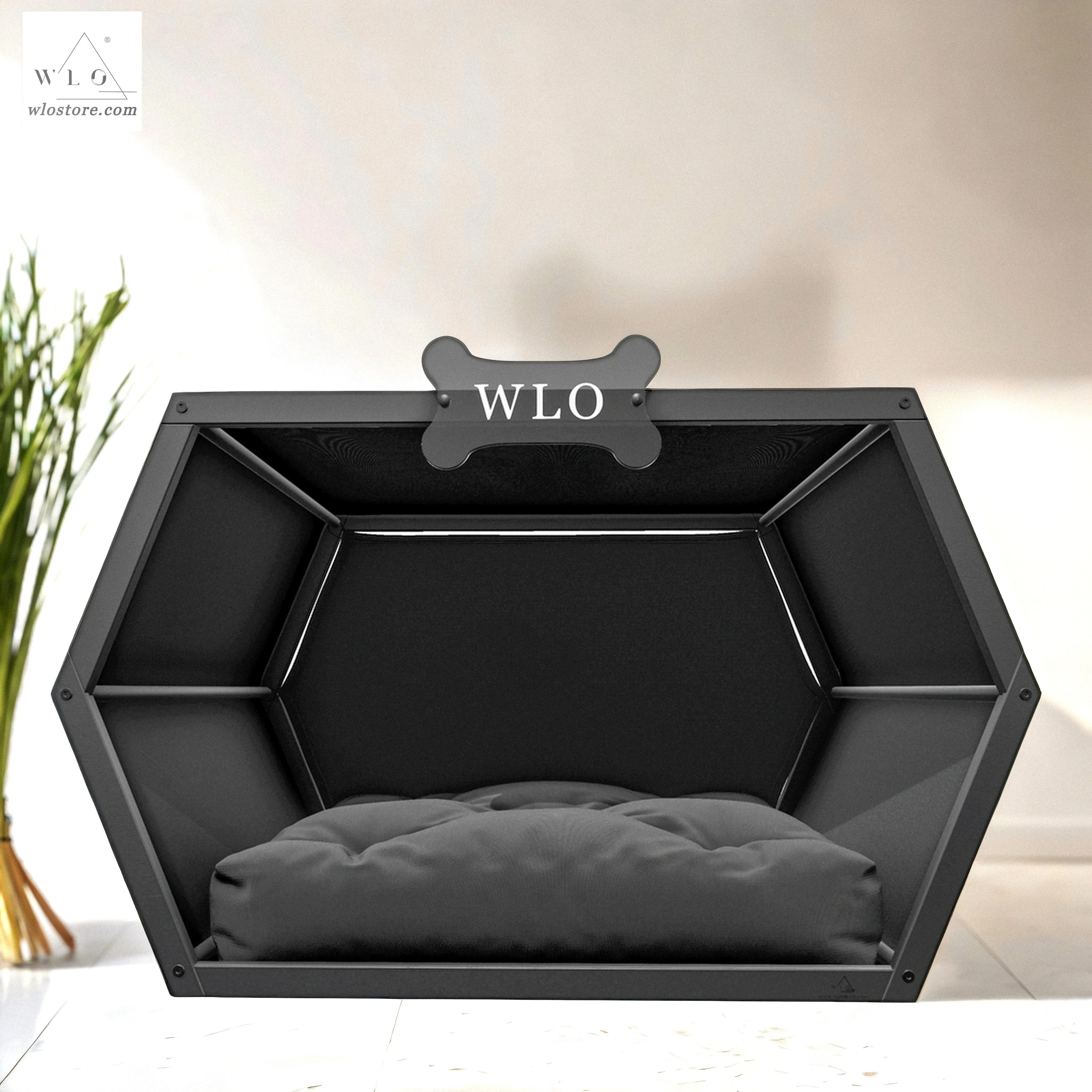 WLO® Black Hexxon Modern Dog House