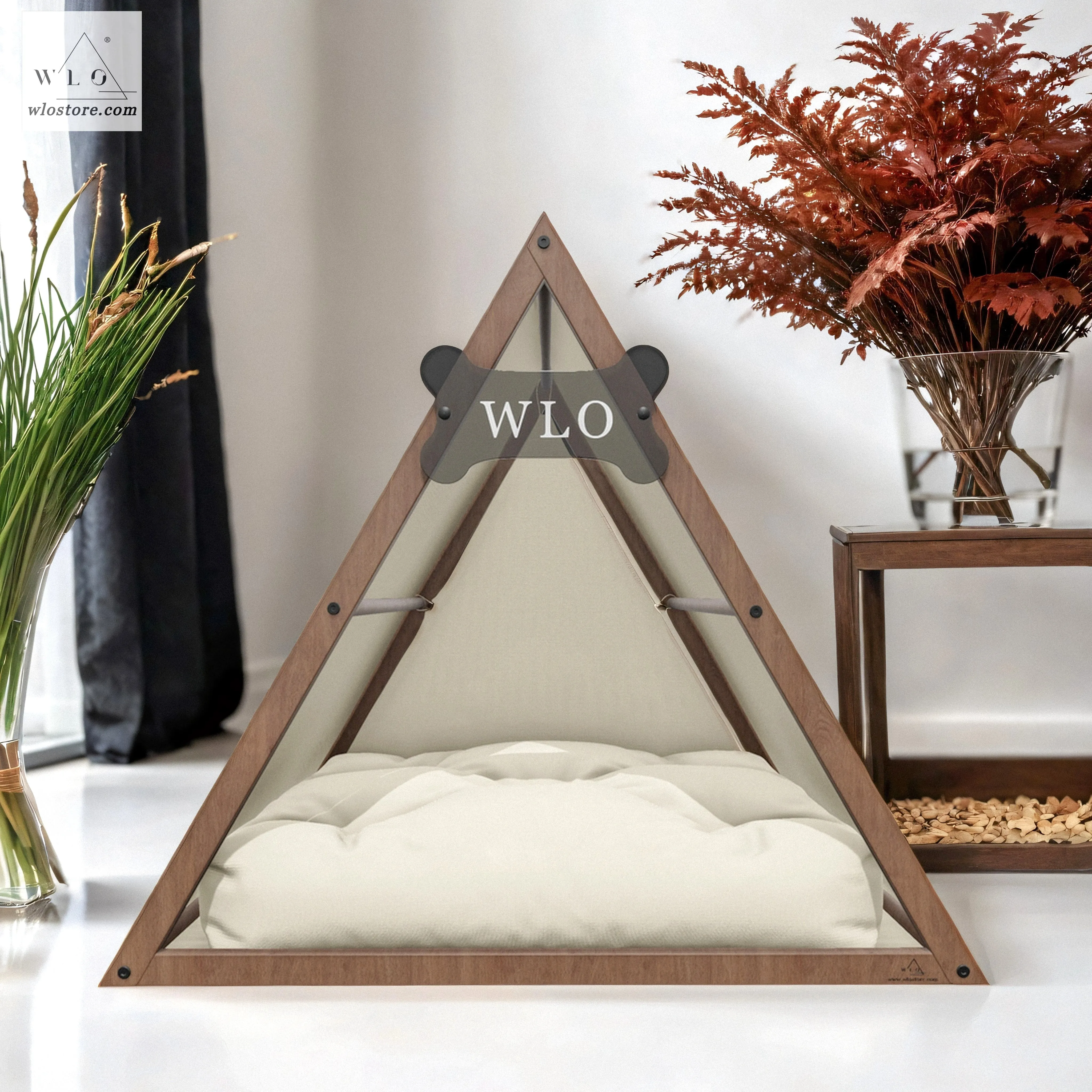 WLO® Walnut Lakota Modern Dog House