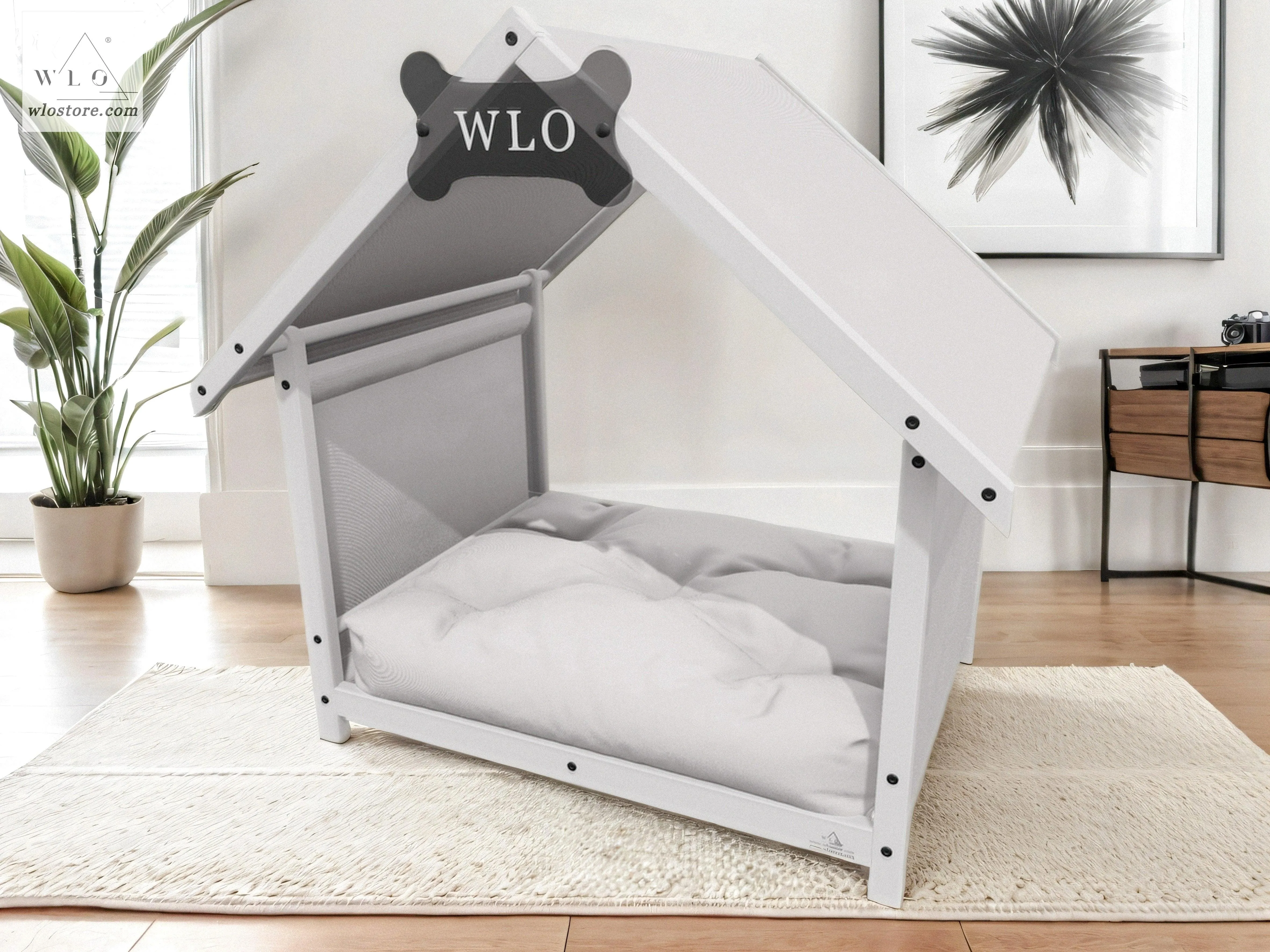 WLO® White Basic Plus Modern Dog House