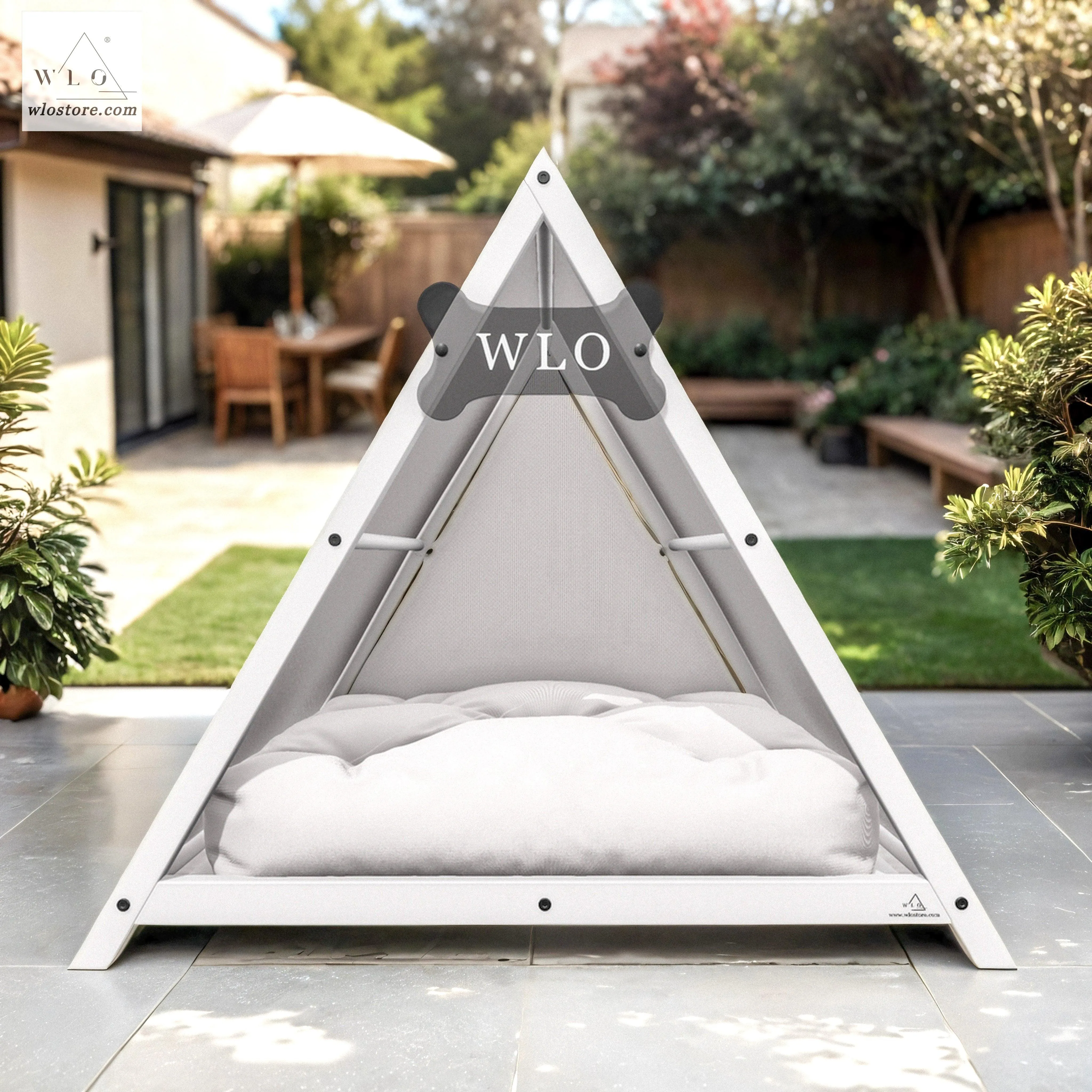 WLO® White Lakota Elevated Modern Dog House